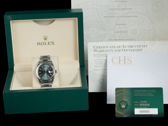 Rolex Datejust 36 Verde Menta Oyster Mint Green Dial - Rolex Guarante  Watch  126200